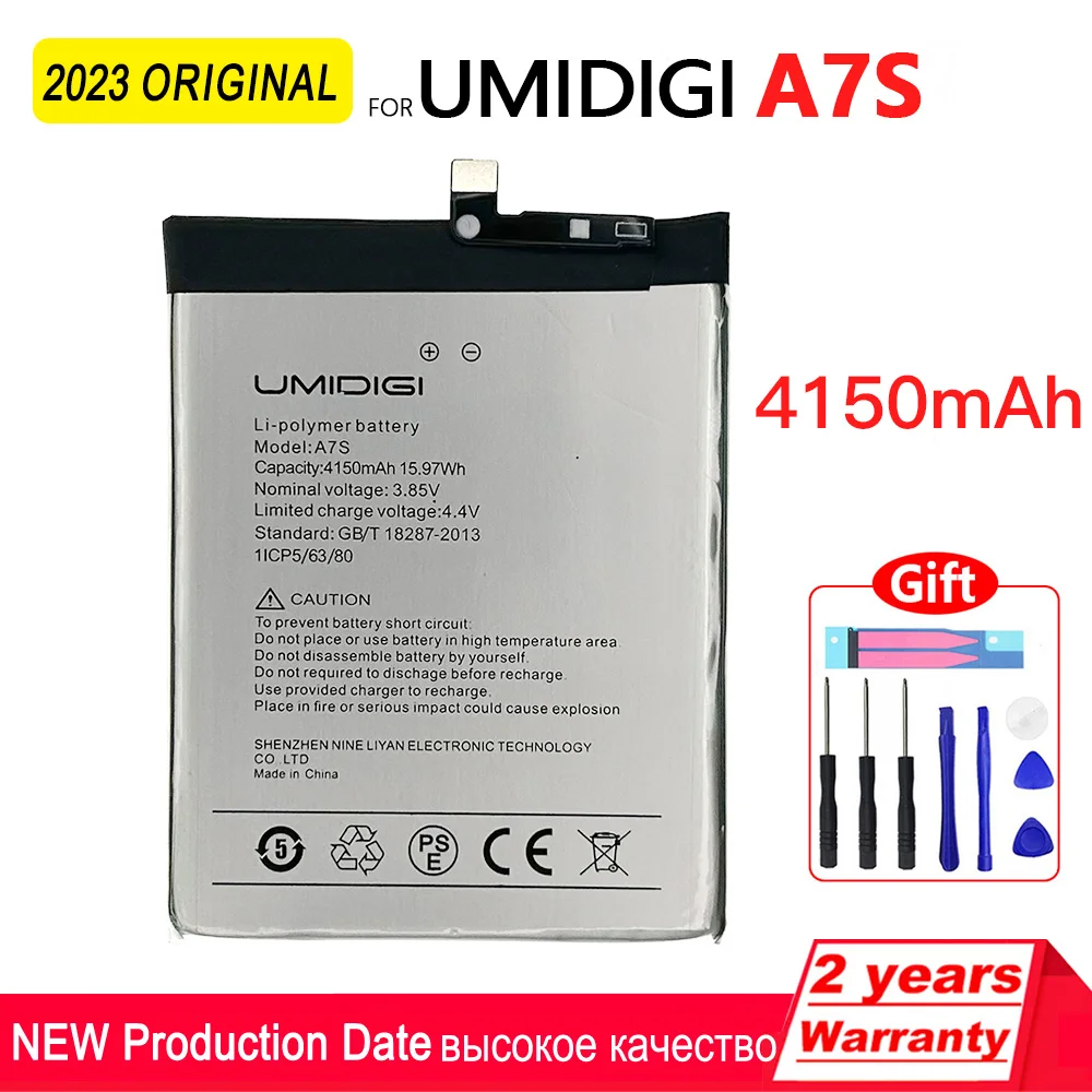 100% Оригинален 2023 4150 ма Взаимозаменяеми Батерия за телефона Umi Umidigi A7S 3,85 В 15,97 Wh С номер за проследяване в наличност
