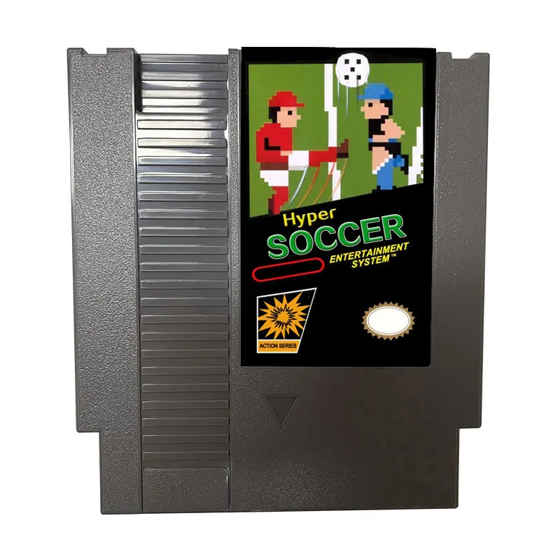8-битова игра карта с 72 контакти, касета за видео игри версии на Hyper-soccer NTSC и Pal за NES