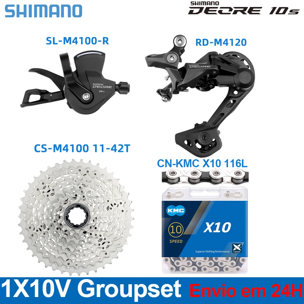 Shimano Deore 10V Groupset 1x10S SL-4100 Лост за Превключване RD M4120 Ключове KMC X10 Верижна CS 36/40/42/46/50t 10S Кассетный Комплект 10V