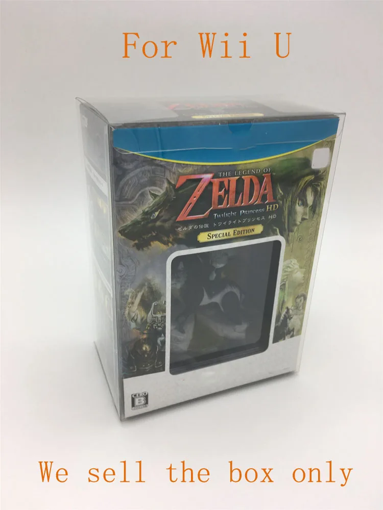 Висококачествена прозрачна кутия за Wii U за The Legend of Zelda: Twilight Princess Amiibo, кутия за съхранение, са подбрани кутия