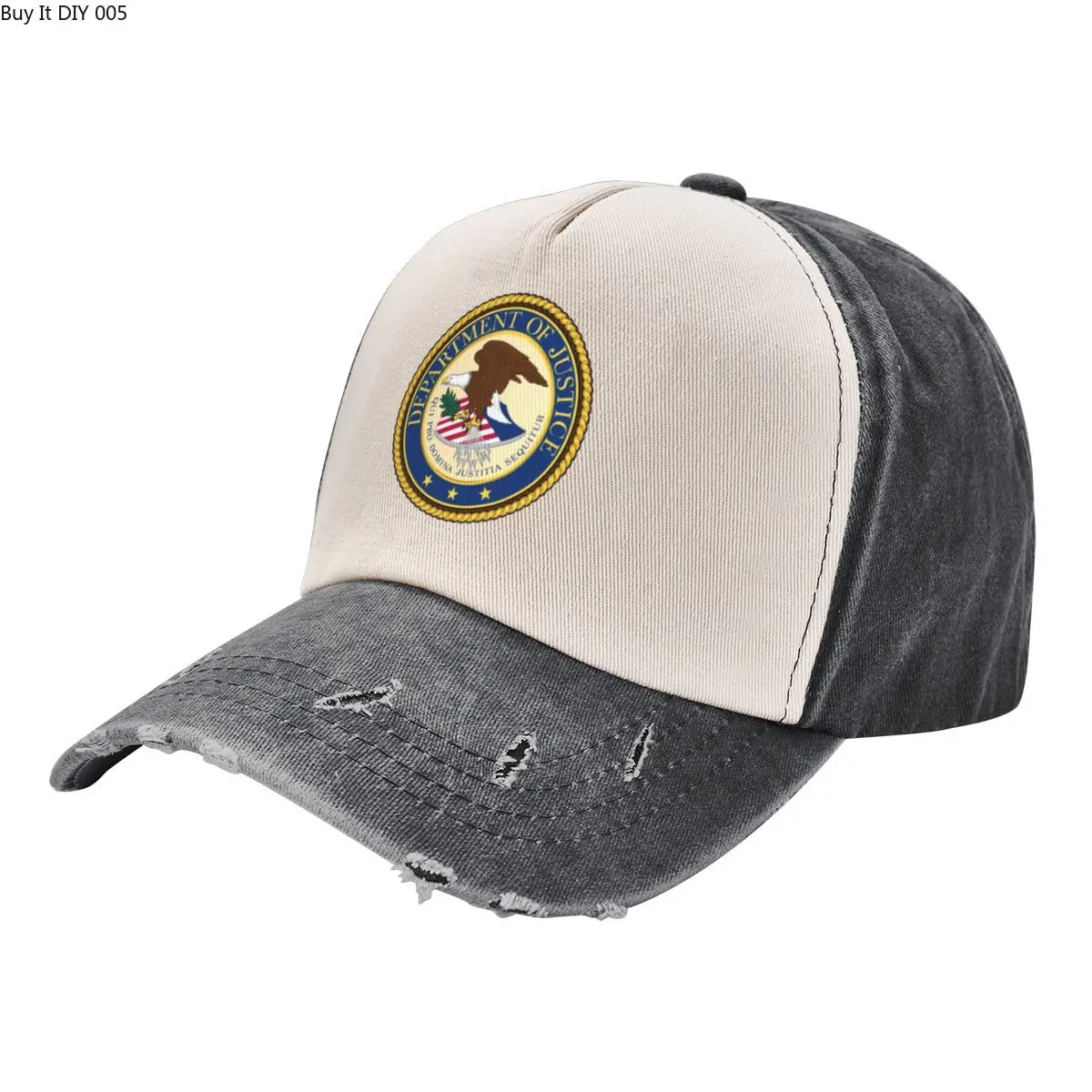 Емблемата на Министерството на правосъдието на САЩ, Благородна ковбойская шапка, черна и модерна плажна чанта, Мъжки шапки, дамски