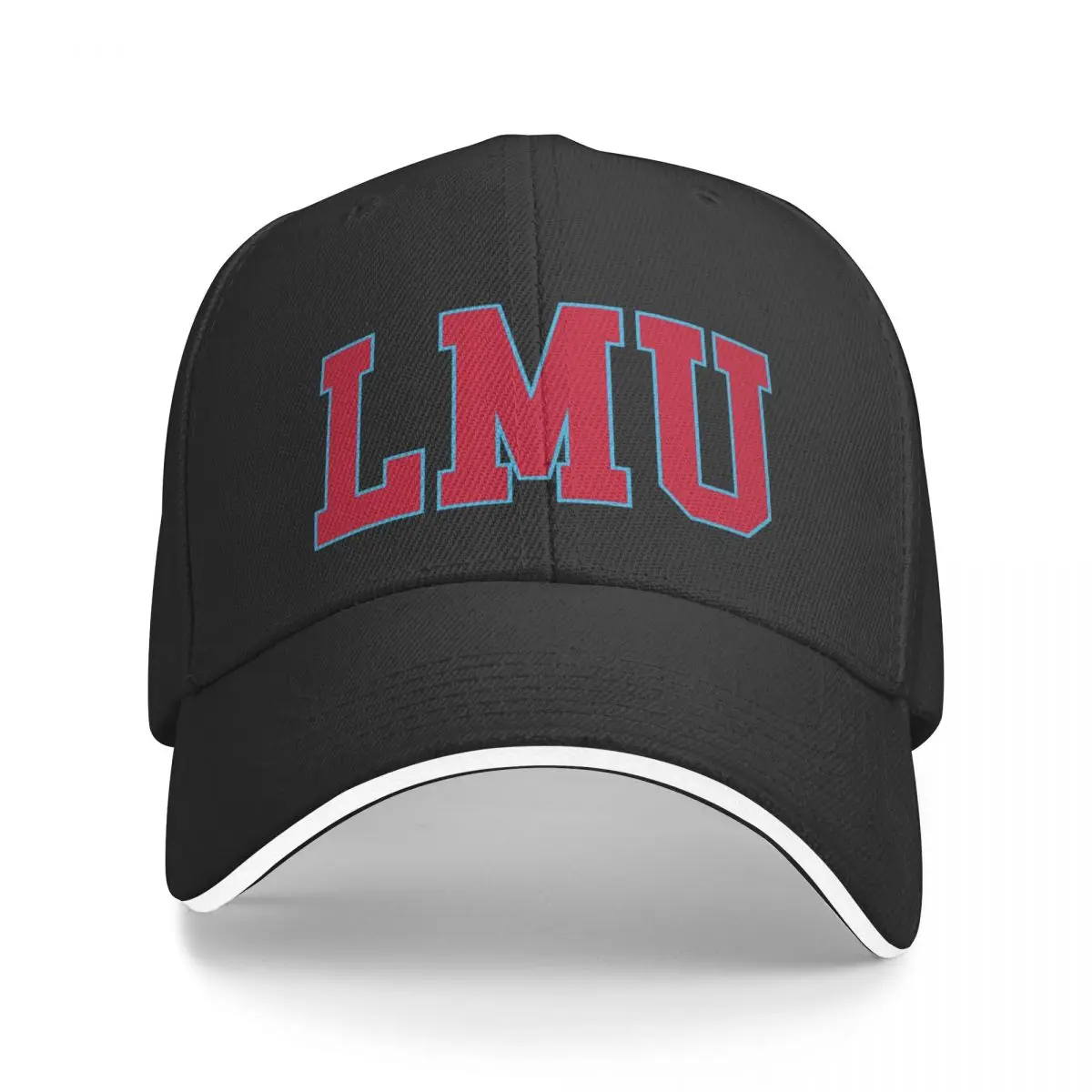Нова бейзболна шапка lmu - college font, бейзболна шапка с див топката, бейзболна шапка с pom-помераните, шапка за голф, Мъжки и дамски облекла за голф