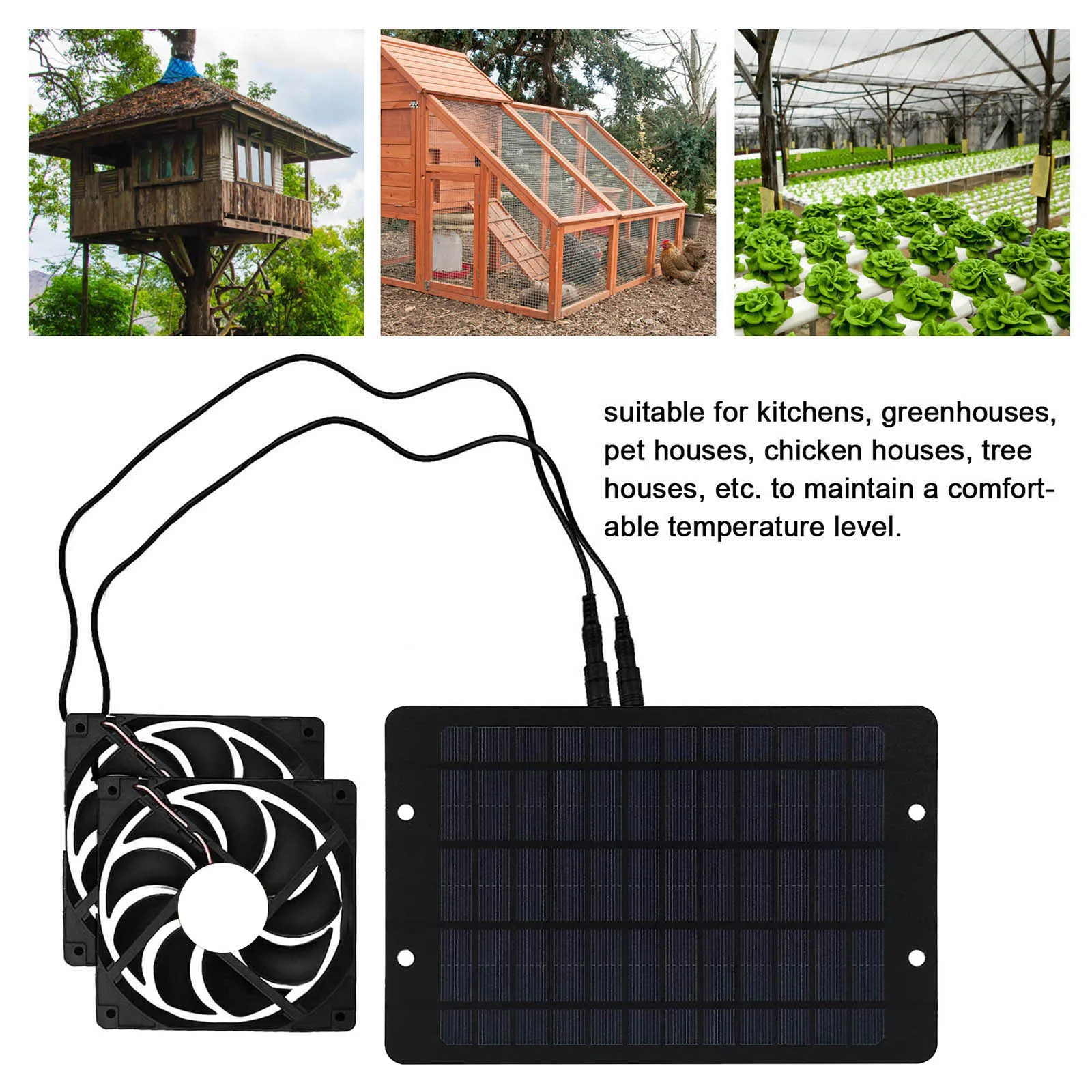 Слънчевата енергия Висококачествени материали Слънчев вентилатор Вентилатор за вентилация оранжерии Фен на колела Лаптоп се захранва от слънчеви панели